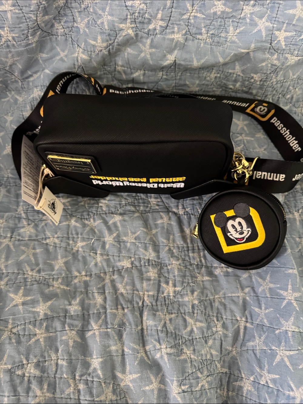 HTF New Walt Disney World Annual Passholder Loungefly Crossbody with Mickey Ears - Picture 5 of 10